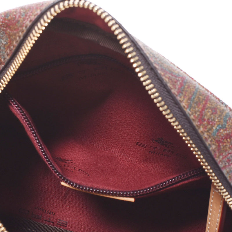 [Mother's Day 50,000 or less] Ginzo Used ETRO Etrapay's Pattern OH666 Multicolor PVC Shoulder Bag