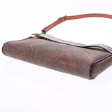 Ginzo used ETRO Etro Paisley Pattern 1I147 Brown/Multicolor PVC Shoulder Bag [Mother's Day 50,000 or less]