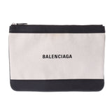 BALENCIAGA Balenciaga Clutch Bag White/Black 420407 Unisex Canvas/Calf Second Bag B Rank used Ginzo