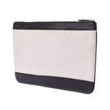 BALENCIAGA Balenciaga Clutch Bag White/Black 420407 Unisex Canvas/Calf Second Bag B Rank used Ginzo