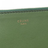 CELINE セリーヌ バイカラー カーキ/茶 ユニセックス カーフ クラッチバッグ ABランク 中古 銀蔵