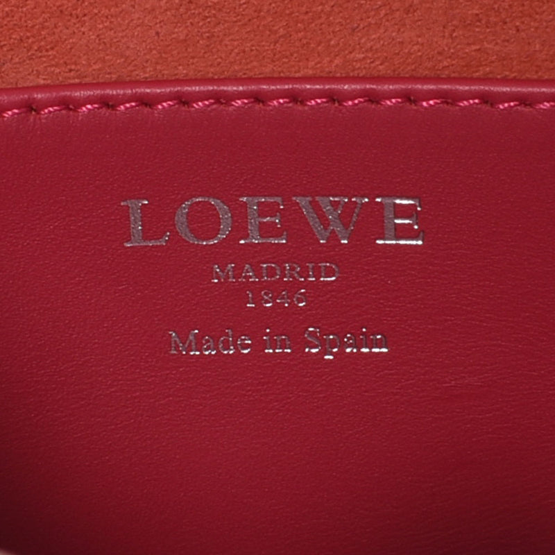 Loewe Loewe双色粉红色/橙色女士小牛肩袋用ginzo等级