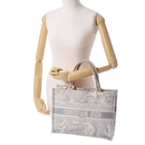 Christian Dior Christian Dior Book Tote Gray/White Unisex Canvas Tote Bag B Rank used Ginzo