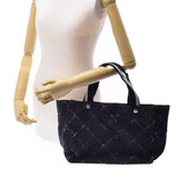 CHANEL Chanel Travel Line Tote PM Black Ladies Nylon Handbag B Rank used Ginzo