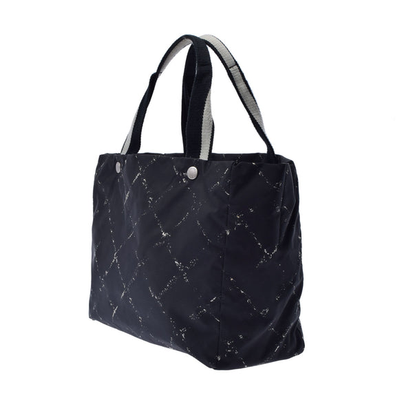 CHANEL Chanel Travel Line Tote PM Black Ladies Nylon Handbag B Rank used Ginzo