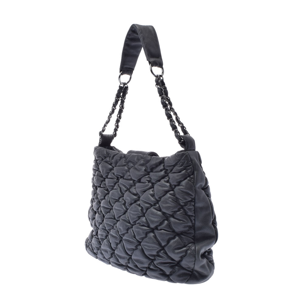 シャネルバブルキルト チェーン グレー シルバー金具 レディース