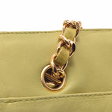 CHANEL Chanel Chain Tote Green Gold Bracket Ladies Ram Skin Tote Bag B Rank used Ginzo