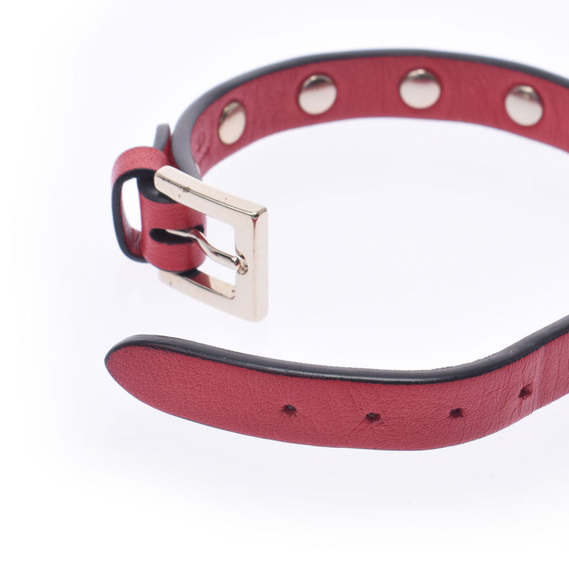 Valentino Valentino Rock Studs Red Unisex Calf Bracelet A Rank used Ginzo
