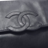 CHANEL Chanel Backpack Coco Mark Black Gold Bracket Ladies Ram Skin Buck Daypack B Rank used Ginzo