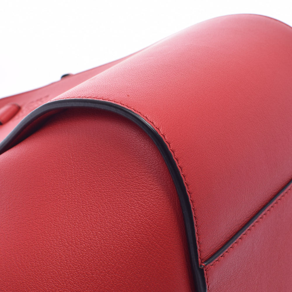 ロエベハンモック スモール 赤 レディース カーフ 2WAYバッグ LOEWE