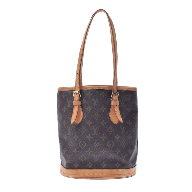 Authentic LOUIS VUITTON Petit Bucket PM Monogram Canvas M42238