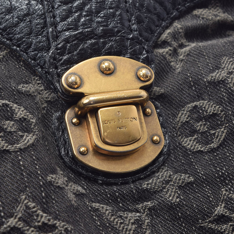 Louis Vuitton Black Monogram Denim Mahina Extra Small