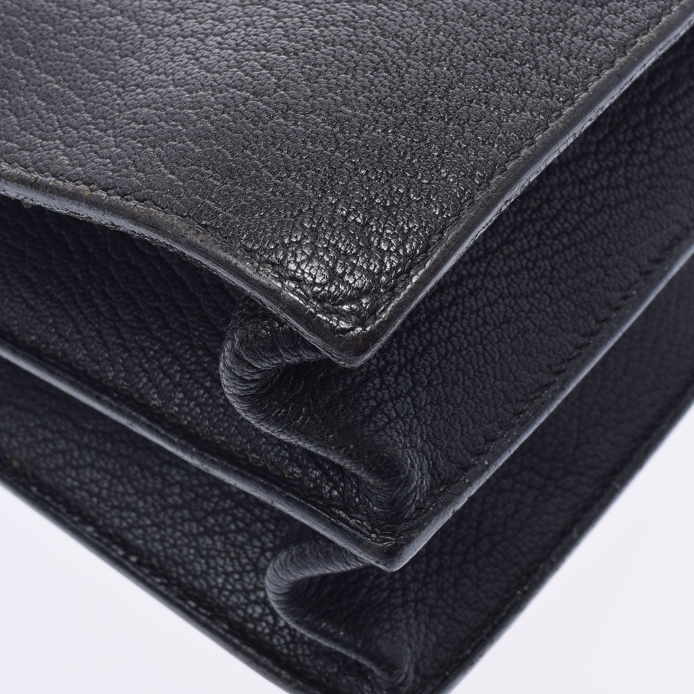 エルメスサックアデペッシュ38 ブリーフケース 黒 ゴールド金具 □B