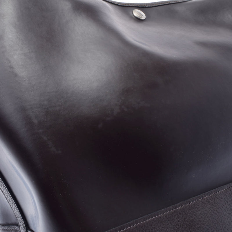 HERMES Hermes Picotan GM Long Shoulder Dark Brown □ F engraved (around 2002) Ladies Amazonia Handbag B Rank used Ginzo