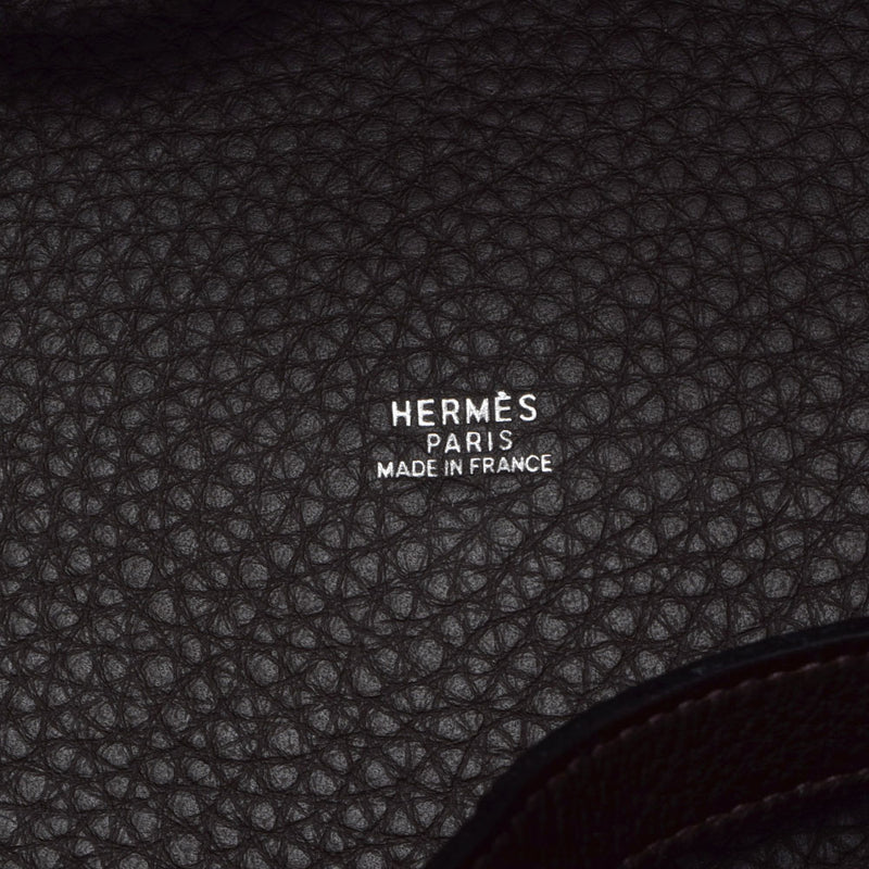 HERMES Hermes Picotan GM Long Shoulder Dark Brown □ F engraved (around 2002) Ladies Amazonia Handbag B Rank used Ginzo