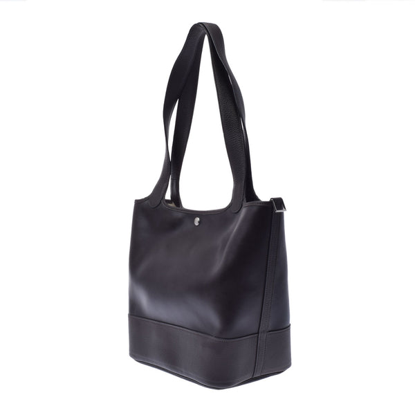 HERMES Hermes Picotan GM Long Shoulder Dark Brown □ F engraved (around 2002) Ladies Amazonia Handbag B Rank used Ginzo