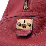 HERMES エルメス ロイジー50 ルージュビフ 〇N刻印(1984年頃) ユニセックス フィヨルド ハンドバッグ Bランク 中古 銀蔵