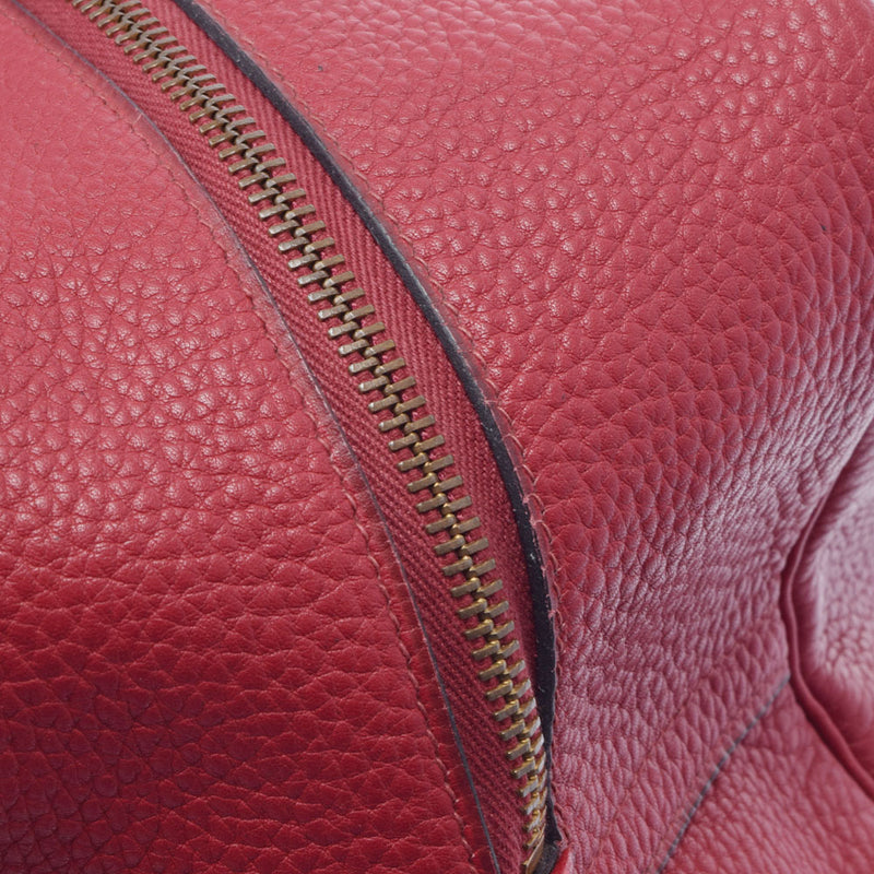 HERMES エルメス ロイジー50 ルージュビフ 〇N刻印(1984年頃) ユニセックス フィヨルド ハンドバッグ Bランク 中古 銀蔵