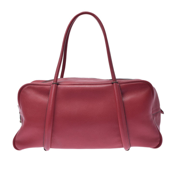 HERMES エルメス ロイジー50 ルージュビフ 〇N刻印(1984年頃) ユニセックス フィヨルド ハンドバッグ Bランク 中古 銀蔵