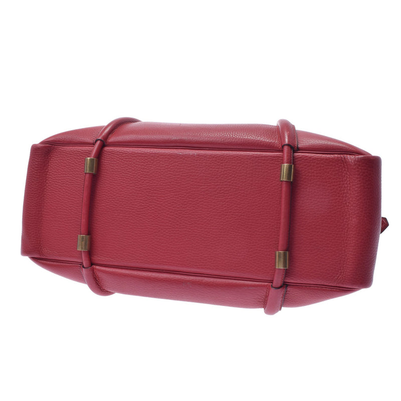 HERMES エルメス ロイジー50 ルージュビフ 〇N刻印(1984年頃) ユニセックス フィヨルド ハンドバッグ Bランク 中古 銀蔵