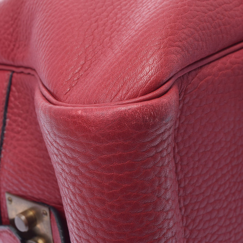 HERMES エルメス ロイジー50 ルージュビフ 〇N刻印(1984年頃) ユニセックス フィヨルド ハンドバッグ Bランク 中古 銀蔵