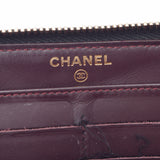 CHANEL Chanel Matrasse Round Fastener Black Gold Bracket Ladies Cabiaskin Long Wallet B Rank Used Ginzo