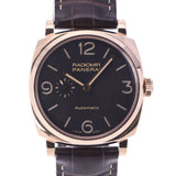 OFFICINE PANERAI Officine Panerai Radio Meal 940 3 Days Olorosso Back Skeeping PAM00573 Men's RG/Leather Watch Automatic Wrap Black Final A Rank Used Ginzo