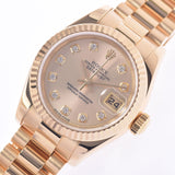 ROLEX Rolex Datejust 10P Diamond 179178G Ladies YG Watch Automatic Pink Dial A Rank Used Ginzo