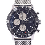 Breitling Breitling Chrono Liner Y24310男士SS观看自动黑色拨号A级使用Ginzo