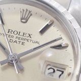 ROLEX Rolex Oyster Petur Date Antique 6524 Ladies SS Watch Automatic Wramed Gray Dial AB Rank Used Ginzo