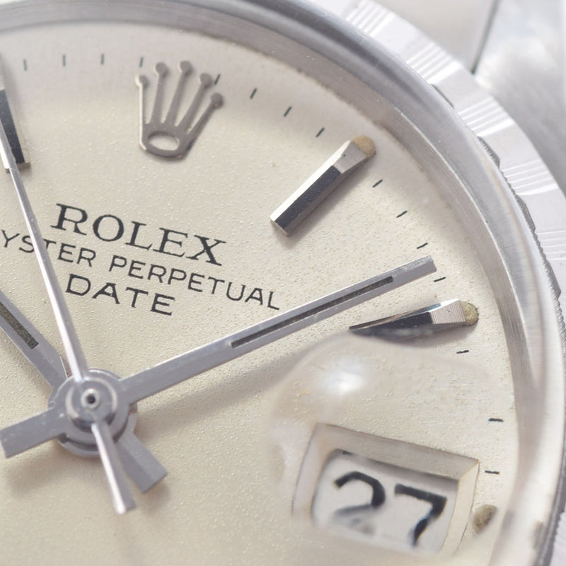 ROLEX Rolex Oyster Petur Date Antique 6524 Ladies SS Watch Automatic Wramed Gray Dial AB Rank Used Ginzo