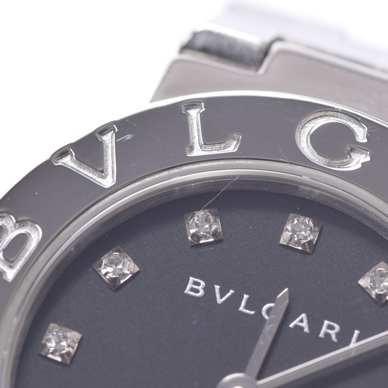 BVLGARI Bulgari Bulgari Bulgari Bulgari 23 12P Diamond BB23SS Ladies SS Watch Quartz Black Dial A Rank used Ginzo