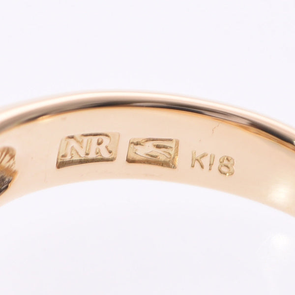 NINA RICCI Ninarich Ribbon Motif 4.5 Ladies K18YG/Ruby/Diamond Ring/Ring A Rank Used Ginzo
