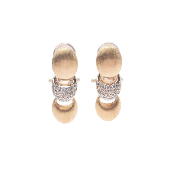 Other Nanis earring diamond 0.22ct Ladies K18YG Piercing A Rank used Ginzo