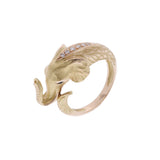 其他Jumpiere Bellan Elephant Motif Onikis/D​​iamond 0.12ct Gold No. 12.5女士K18YG戒指/戒指A等级使用Ginzo