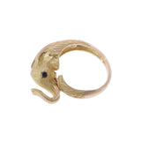 其他Jumpiere Bellan Elephant Motif Onikis/D​​iamond 0.12ct Gold No. 12.5女士K18YG戒指/戒指A等级使用Ginzo