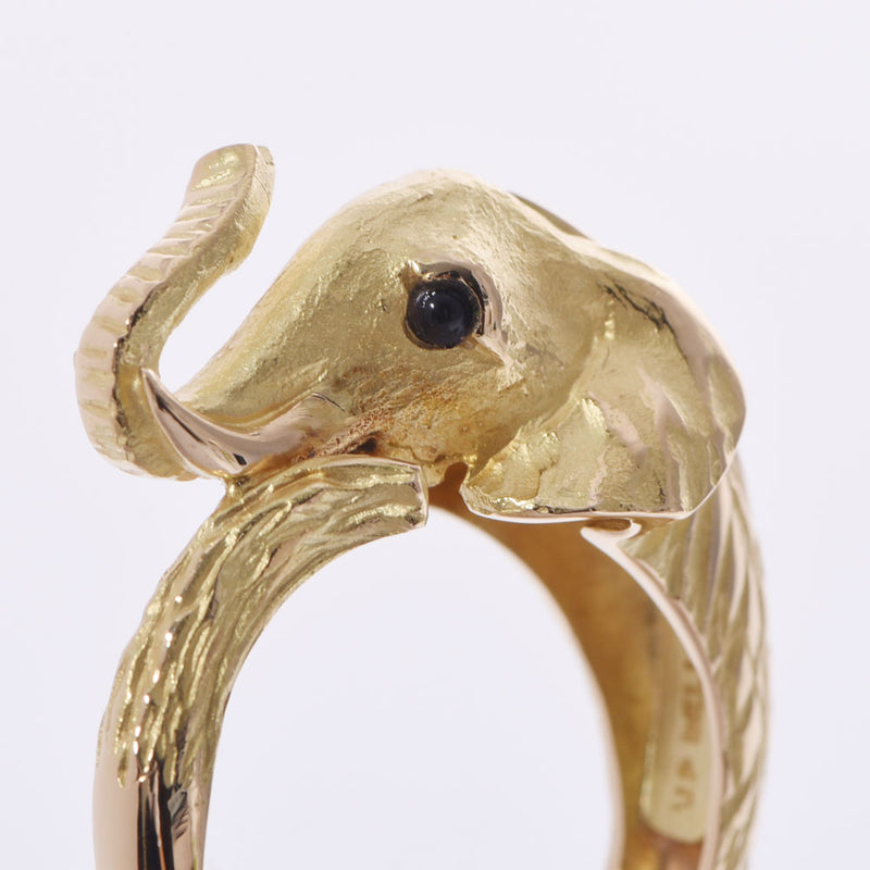 其他Jumpiere Bellan Elephant Motif Onikis/D​​iamond 0.12ct Gold No. 12.5女士K18YG戒指/戒指A等级使用Ginzo