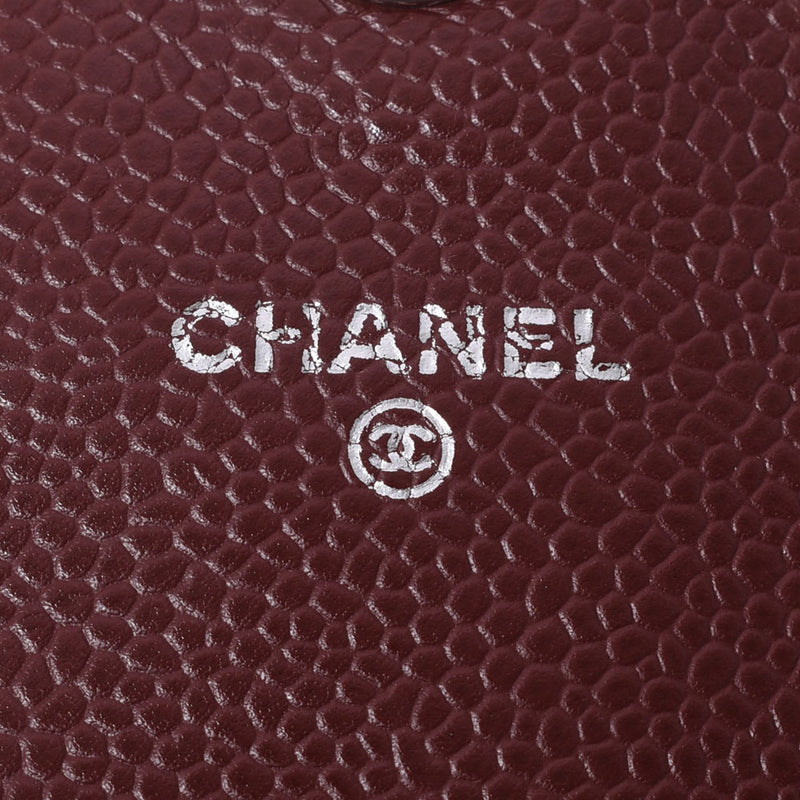 香奈儿香奈儿（Chanel Chanel）半月波尔多银支夫人女士软Cabia皮肤链链腹部ab rank used ginzo
