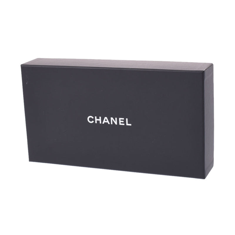 CHANEL Chanel Half Moon Bordeaux Silver Bracket Ladies Soft Cabia Skin Chain Wallet AB Rank Used Ginzo