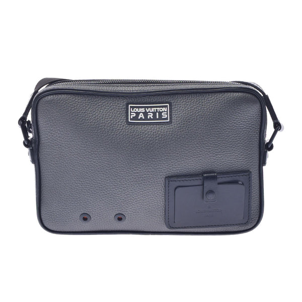 LOUIS VUITTON Louis Vuitton Alpha Messenger Gray/Black/Orange M52767 Unisex Leather Shoulder Bag AB Rank Used Ginzo