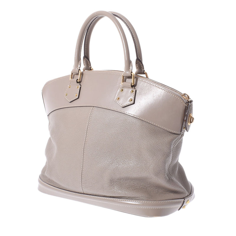 LOUIS VUITTON ルイヴィトン スハリ ロックイットMM グレー ゴールド金具 M91791 レディース レザー ハンドバッグ ABランク 中古 銀蔵
