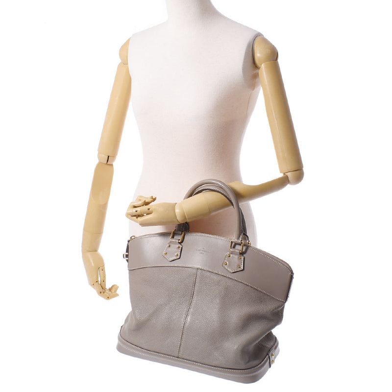 LOUIS VUITTON ルイヴィトン スハリ ロックイットMM グレー ゴールド金具 M91791 レディース レザー ハンドバッグ ABランク 中古 銀蔵