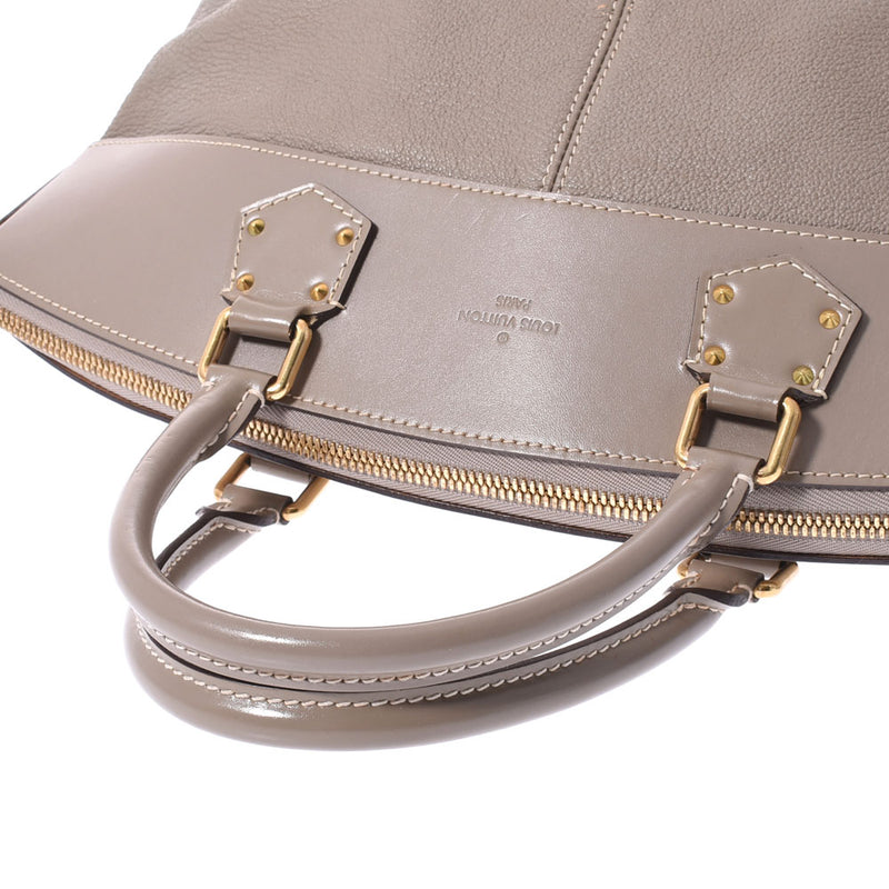 LOUIS VUITTON ルイヴィトン スハリ ロックイットMM グレー ゴールド金具 M91791 レディース レザー ハンドバッグ ABランク 中古 銀蔵