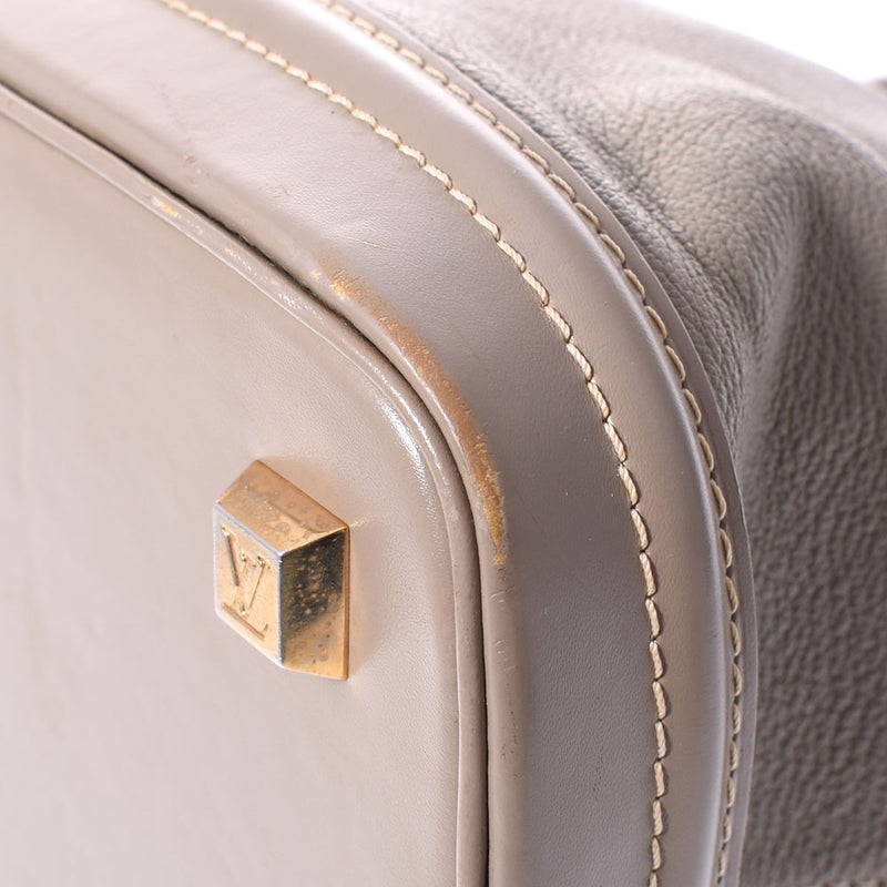 LOUIS VUITTON ルイヴィトン スハリ ロックイットMM グレー ゴールド金具 M91791 レディース レザー ハンドバッグ ABランク 中古 銀蔵