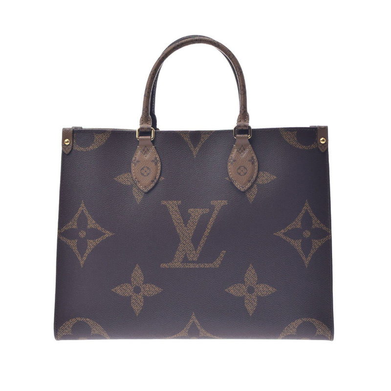 LOUIS VUITTON ルイヴィトン モノグラム リバース オンザゴーMM 2WAY ブラウン M45321 ユニセックス モノグラムキャンバス トートバッグ Aランク 中古 銀蔵