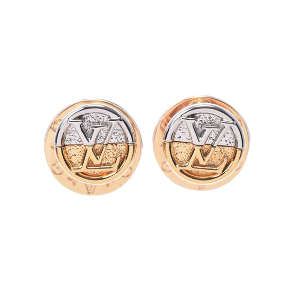 LOUIS VUITTON Louis Vuitton Bookle Dreille LTOV Logo Silver/Gold M69664 Ladies Bracket Earrings AB Rank Used Ginzo