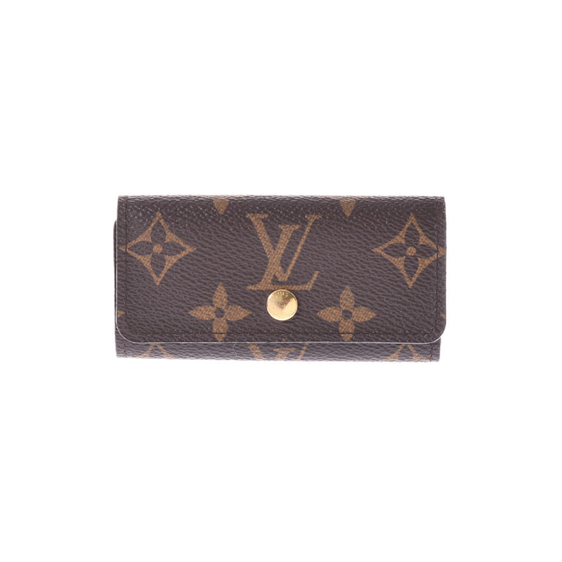 LOUIS VUITTON Louis Vuitton Monogram Multicre 4 4 ​​-key case Brown M69517 Unisex Monogram Canvas Key Case A Rank used Ginzo