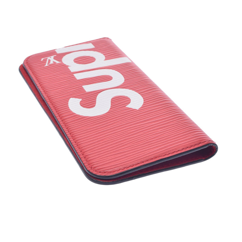 路易威顿路易威顿路易威登EPI iPhone7 Supreme合作智能手机案例红色/白色M64498女士Epi Leather Mobile/智能手机斧头A等级二手Ginzo