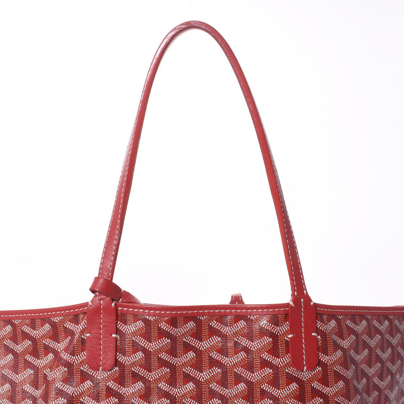 Goyard Goyal Saint -lui PM红色男女pvC手提袋B级使用Ginzo