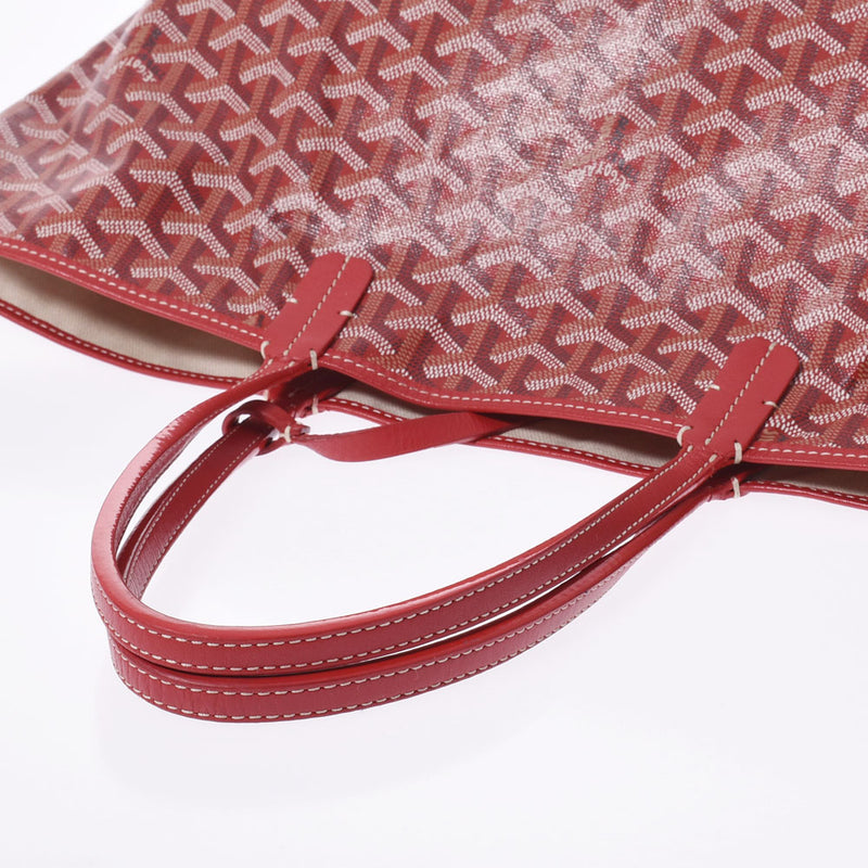 Goyard Goyal Saint -lui PM红色男女pvC手提袋B级使用Ginzo